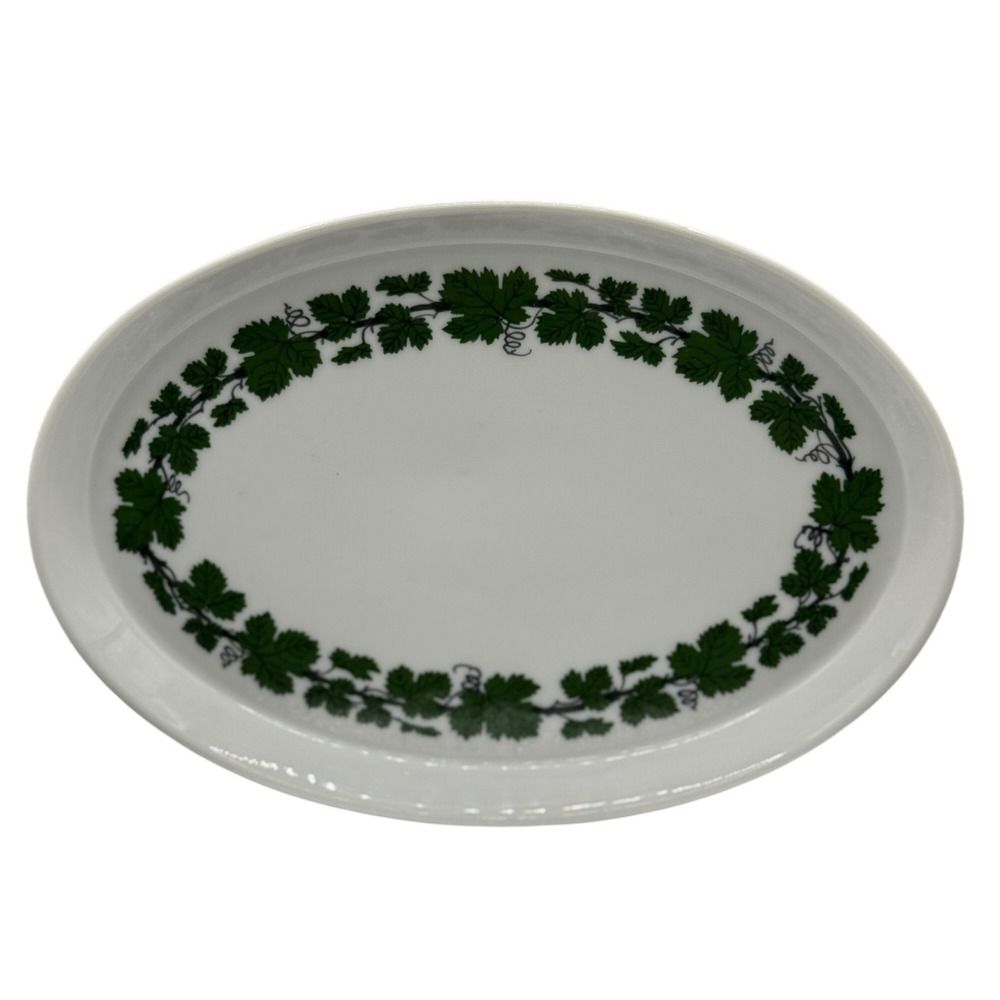 Meissen Swords Oval Small Serving Platter Plate Weinlaub Grapevine Leaf Germany